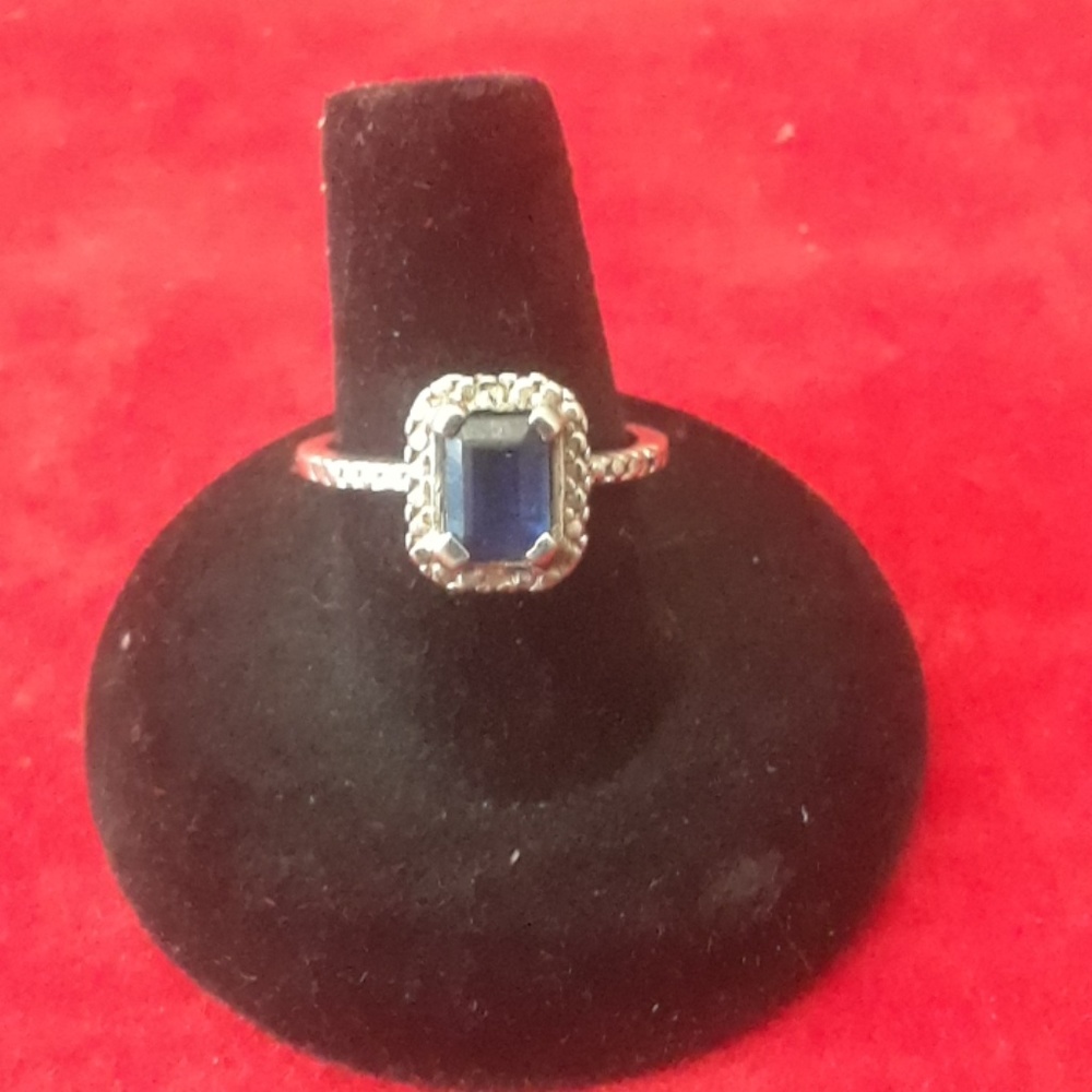 Blue kyanite ring size 8 in silver